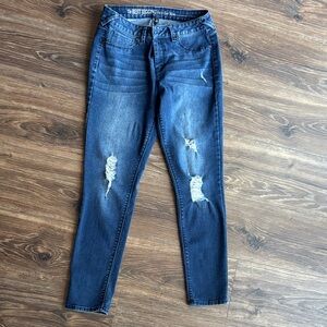 Distressed Blue Jeggings